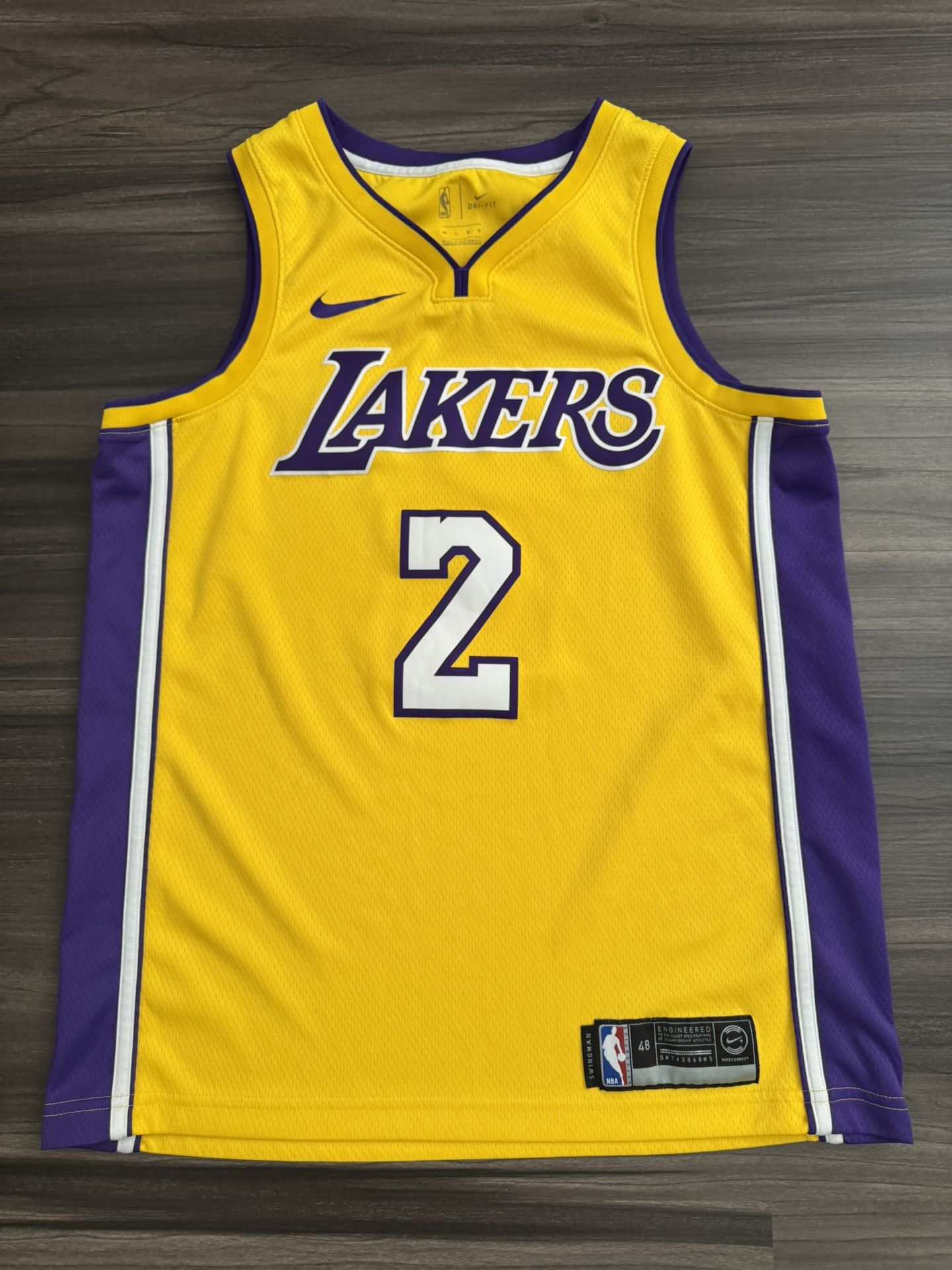 Nike Los Angeles LA Lakers Lonzo Ball #2 Swingman Jersey Size 48 Large