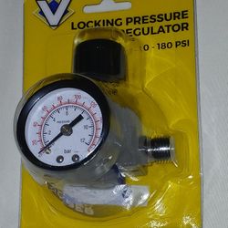 NEW VAPER 19303 Locking Pressure Regulator, 0-180 PSI, 1/4" NPT