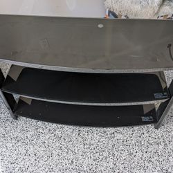 Like New, Glass Media Console And TV Stand 65" Plus