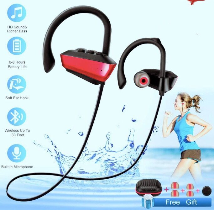 Brand New in Box Wireless Bluetooth Headphones Sport Waterproof Bluetooth Earphones with Mic for Running In-Ear Wireless Sport Earbuds 8 Hour Playtim