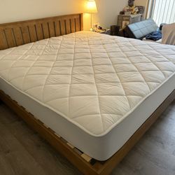 almost newly king size bed frame and mattress