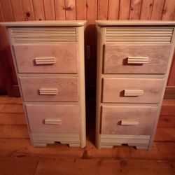 Set Of 2 Nightstands End Tables 