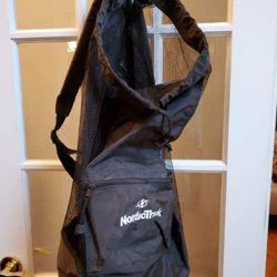 Nordic Track Gym Equipment Bag Black Shoulder Strap Zip Pocket