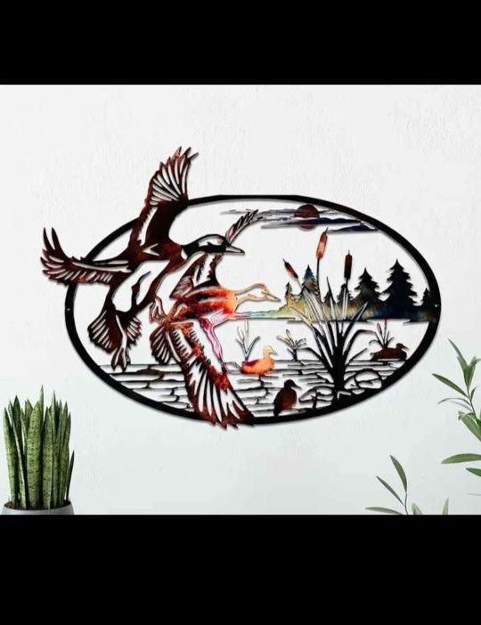 Wild Geese Metal Wall Art