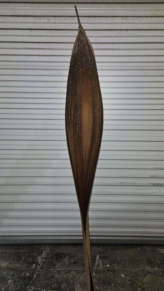 Large Unique 72"x12" Dried Palm Boat Vessel / Boho Wall Sculpture