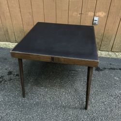 Wood with Vinyl Top Folding Game Card Table