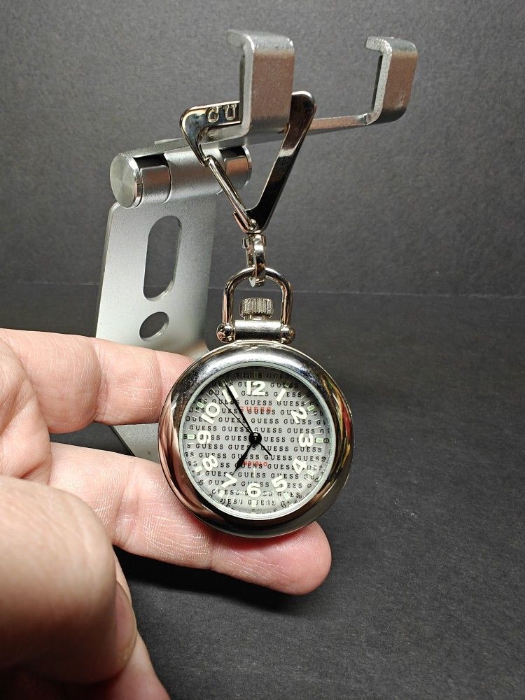 GUESS Pocket Watch Keychain