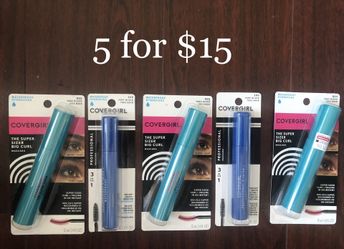 Covergirl Mascaras 5 for $15 or $4 each