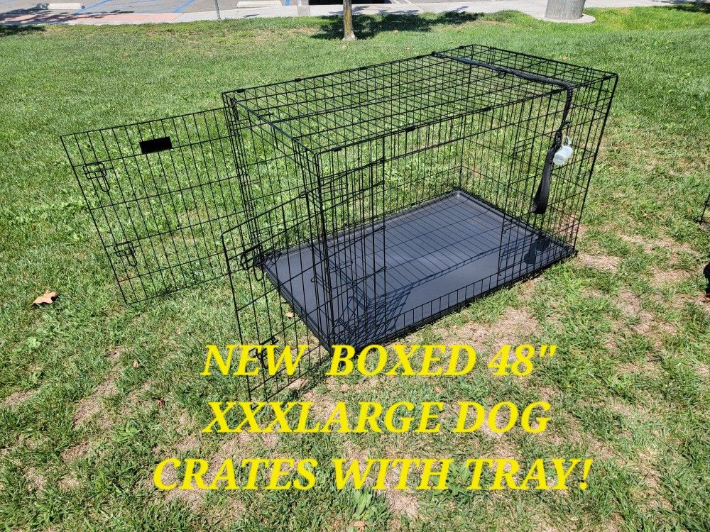 New 48x30x32 Xxxl Dog. Cages Foldable Dog. Crates With Divider Very Big Dog Cage New In Box Crates