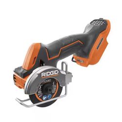 RIDGID 18V SubCompact Brushless Cordless 3 in. Multi-Material Saw (Tool Only) with (3) Cutting Wheels