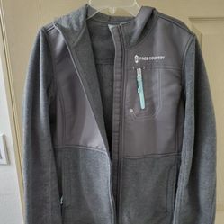 Free Country Fleece Hooded Jacket Petite Small 