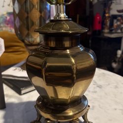 Beautiful Brass Ginger Jar Style Lamp
