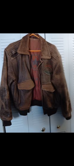 Vintage Aviator Leather Jacket