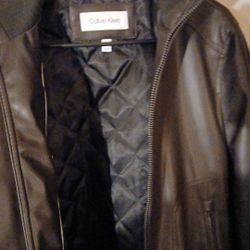 Calvin Klein Leather Jacket Sm