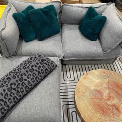 Anabei Modular Performance 2-Seater Sectional in Ash | Relaxed Blend