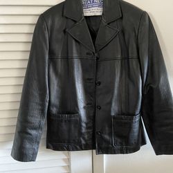 Authentic Leather Jacket Size Medium Almost Brand New 