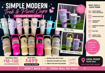 33 units Simple modern cups thermos
