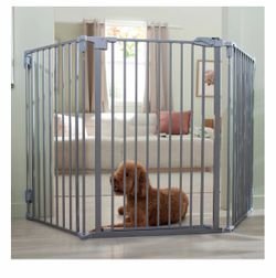 Frisco Steel 3-Panel Configurable Gate, 41-in Height, Gray