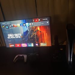 Ps5 With Monitor And Desk