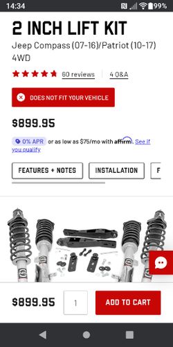 Jeep Patriot Or Compass Lift Kit