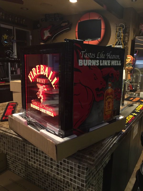 New Fireball Whiskey Cooler Mini Fridge