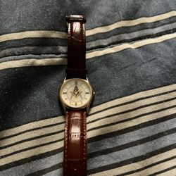 Gold Tone Bulova  Masonic Watch