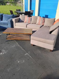 Sectional sofa coffee table couch - delivery available