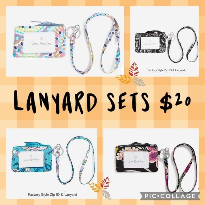 NWT: Vera Bradley Lanyard Sets