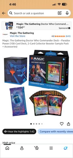 Magic: The Gathering Doctor Who Commander Deck – Paradox Power