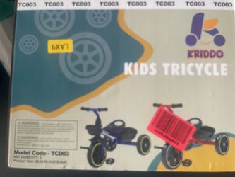 Kriddo Kids Tricycle - Pink Rose/Black - Unused - in box