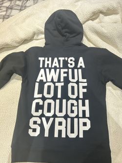 awful lotta cough syrup hoodie size m men fits like a large