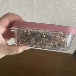 Gold Tone Jewelry Container, $20