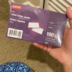 Staples 3x5 Ruled Index Cards (100 Cards)