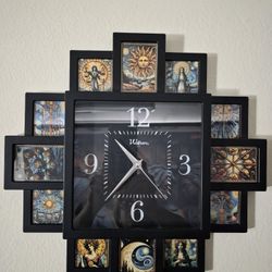Mystic Picture Wall Clock – Framed Tarot-Inspired Art with Van Gogh Reprints