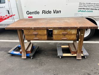 Vintage NASA / JPL Heavy Duty Industrial Steel Workbench – Authentic