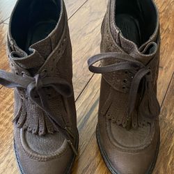 BURBERRY PRORSUM Brown Booties Size 38 (7.5)