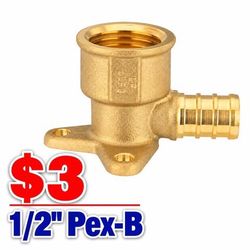 PEX-B Crimp 1/2" PEX x 1/2" Drop Ear Elbow