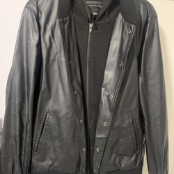 Obey propaganda leather jacket hoodie 