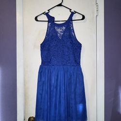 Royal Blue Halter Top Dress