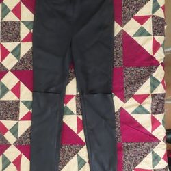 milly leather slit-knee pants sz 8 NWT MSRP $1050.00 (29x32)