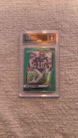 Justin Jefferson Green Wave Prizm Mint 9