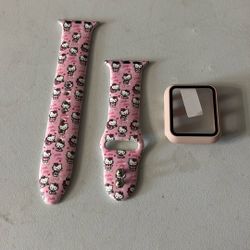 Hello Kitty Apple Watch band and screen protector-new