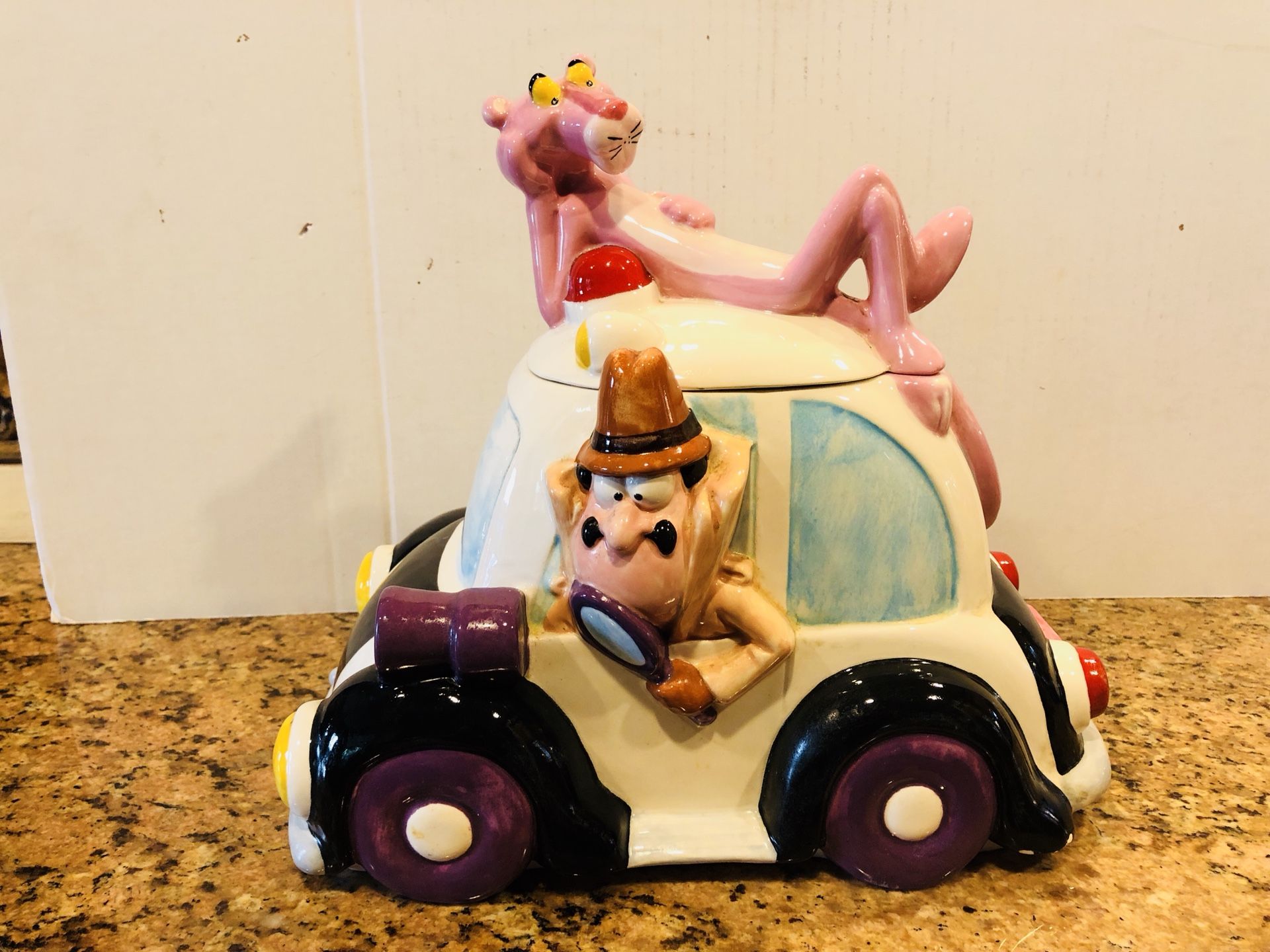 Pink Panther Inspector Police Car Cookie Jar