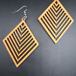 5/$20 Boho Long Wood Earrings 