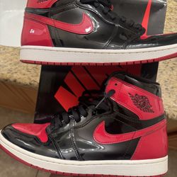 Men’s Retro Air Jordan 1 Patent Bred Size 11.5 