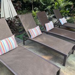 Indoor/Outdoor Multi-Colored Throw Pillows 