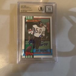 Mike Singletary On Card Autograph BGS 10