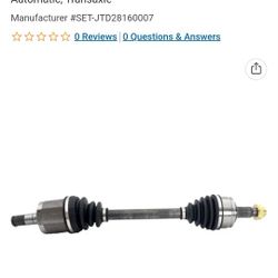 2016 Dodge Dart Front Axle DRIVER SIDE ONLY