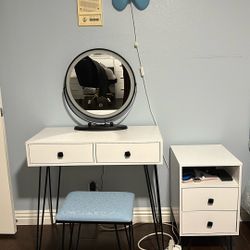 Makeup Table With Bench And Night Stand 