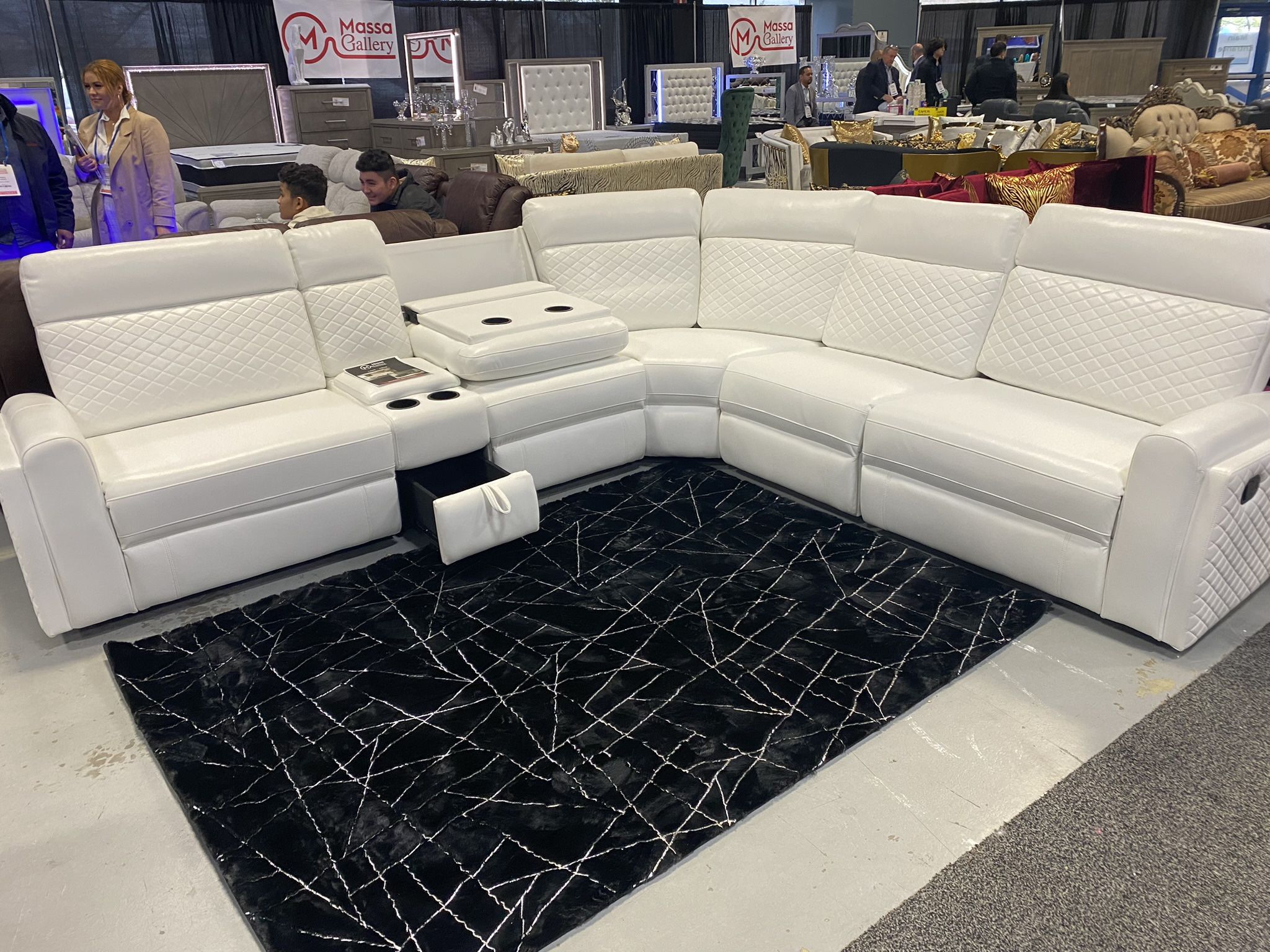 Power Reclining Sectional In Stock For Fast Delivery